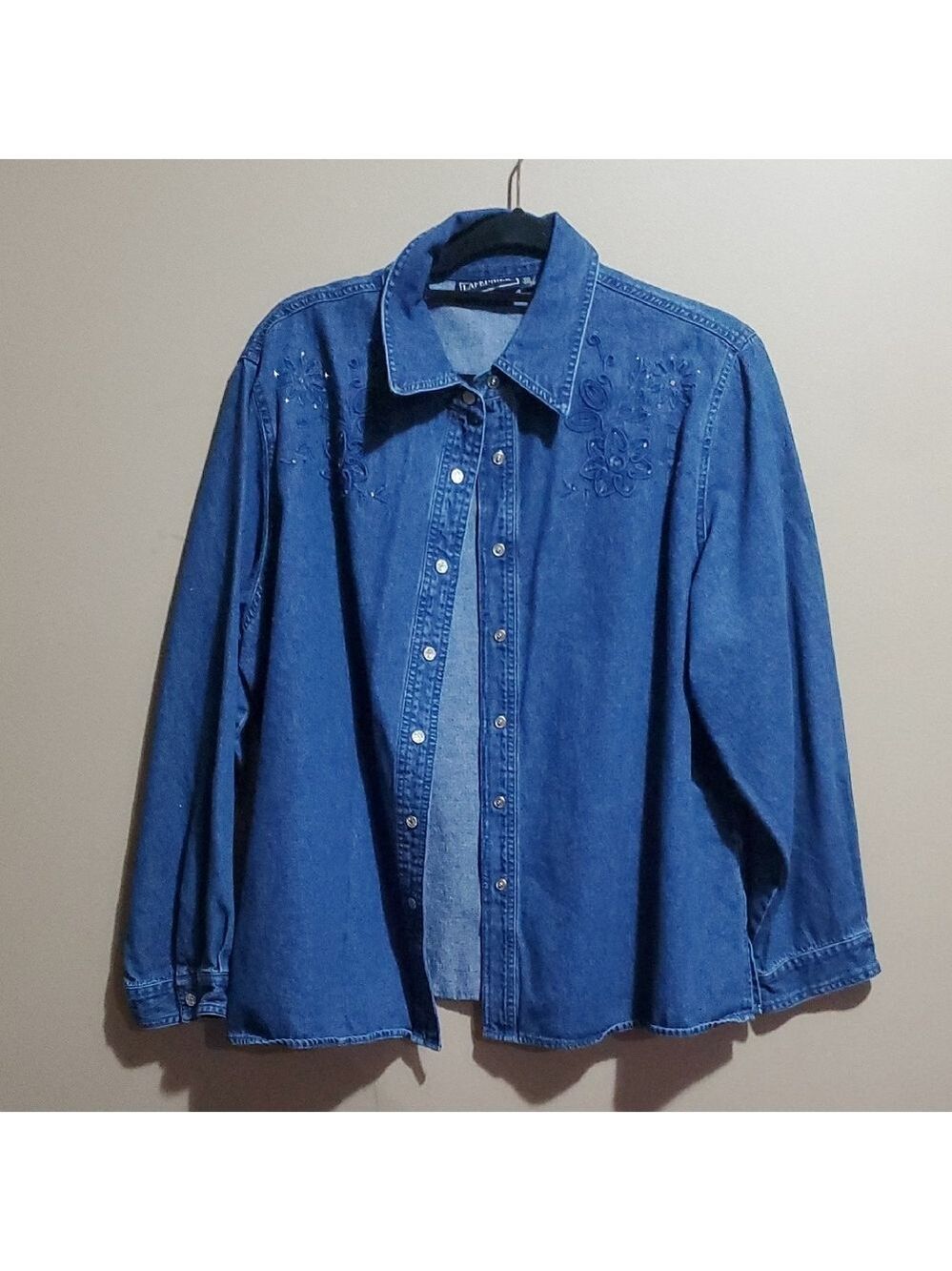 Lafei Nier Embroidered Denim Shirt Size 3XL/18